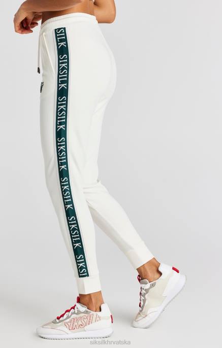 SikSilk žene ecru trakaste trenirke D088161 odjeća