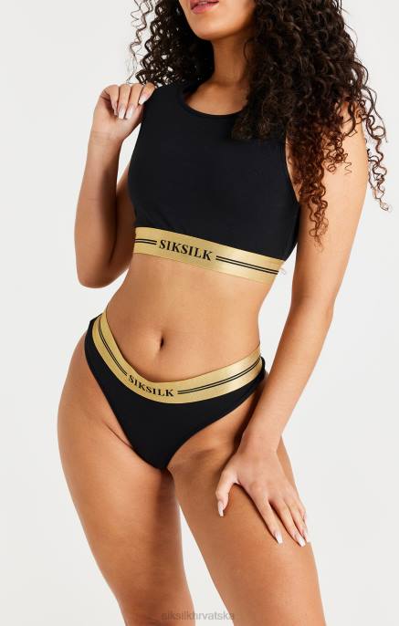 SikSilk žene crni trkaći bralette D088207 odjeća
