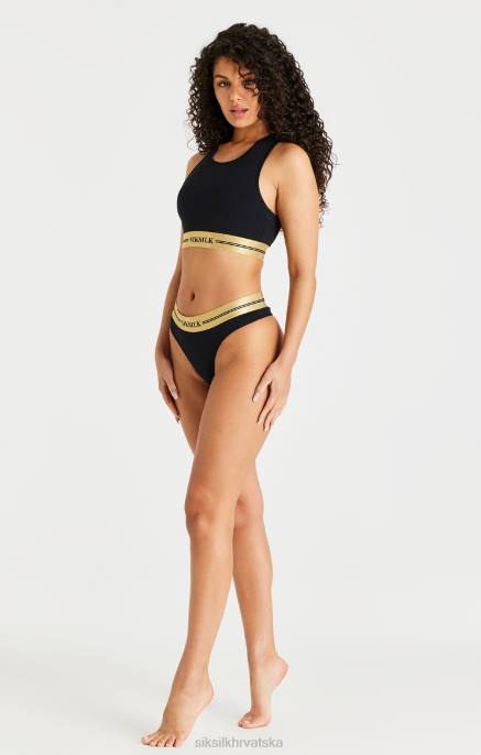 SikSilk žene crni trkaći bralette D088207 odjeća