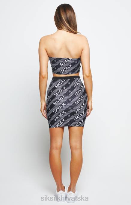 SikSilk žene majica s printom logotipa - crna D088215 odjeća