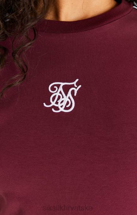 SikSilk žene bordo trakasta haljina uz tijelo D088141 odjeća