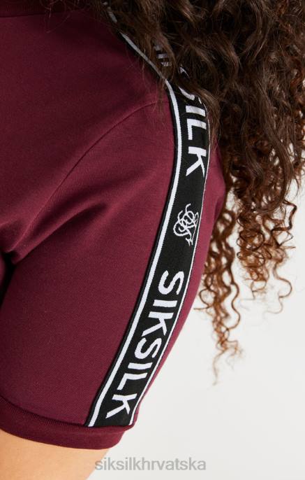 SikSilk žene bordo trakasta haljina uz tijelo D088141 odjeća