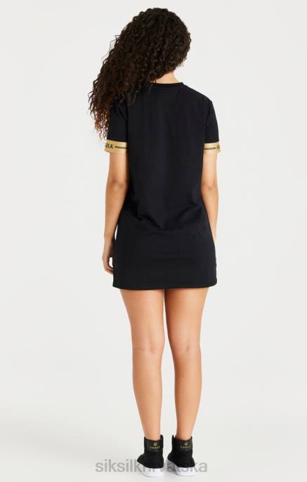 SikSilk žene crna majica kratkih rukava D088143 odjeća