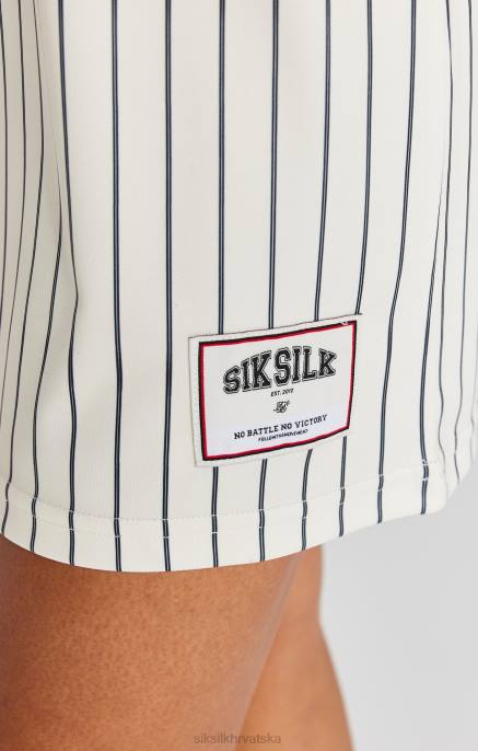 SikSilk žene ecru košarkaška haljina na pruge D088144 odjeća