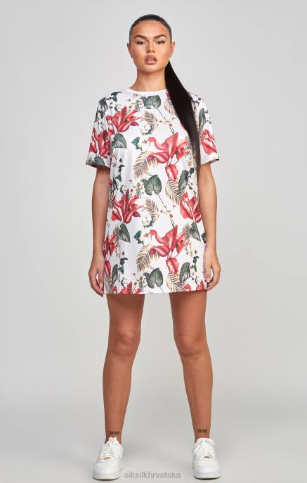 SikSilk žene multi retro tropics print t-shirt haljina D088149 odjeća