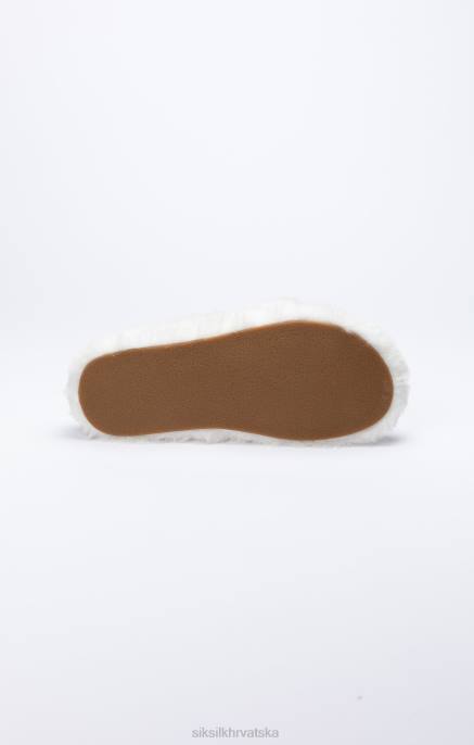 SikSilk žene bijela pahuljasta klizna papuča D088271 obuća