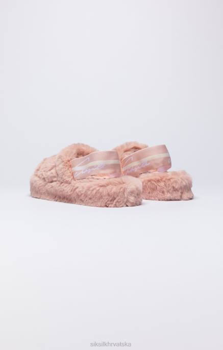 SikSilk žene ružičasta paperjasta papuča D088274 obuća
