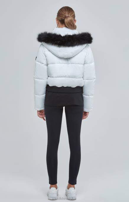 SikSilk žene bijela skraćena parka D088130 odjeća