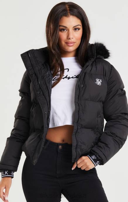 SikSilk žene core skraćena parka - crna D088140 odjeća