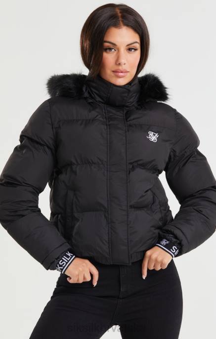 SikSilk žene core skraćena parka - crna D088140 odjeća