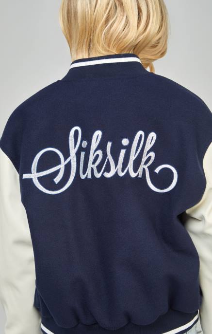SikSilk žene tamnoplava sveučilišna bomber jakna D088131 odjeća