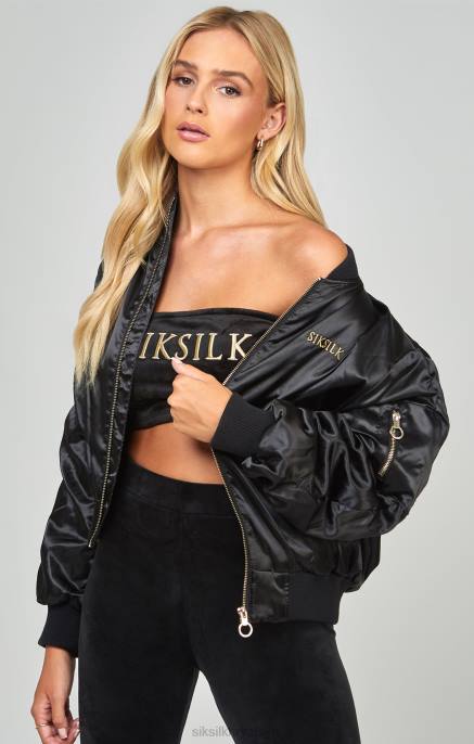 SikSilk žene velika bomber jakna visokog sjaja D088136 odjeća