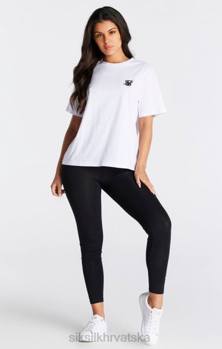 SikSilk žene bijela esencijalna boyfriend majica D08827 odjeća