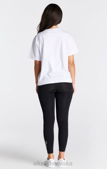 SikSilk žene bijela esencijalna boyfriend majica D08827 odjeća