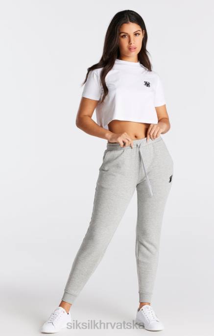 SikSilk žene bijela esencijalna okvirna majica kratkih rukava D08824 odjeća