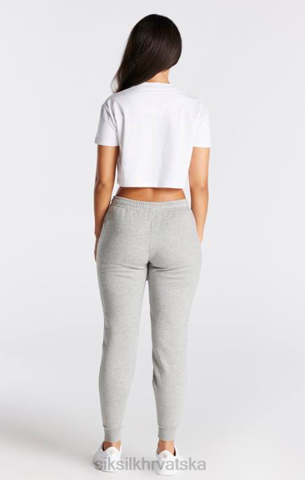 SikSilk žene bijela esencijalna okvirna majica kratkih rukava D08824 odjeća