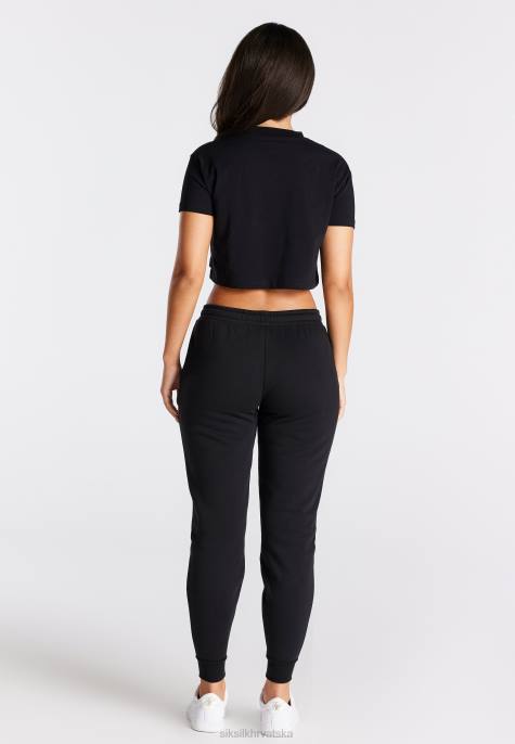 SikSilk žene crna esencijalna box fit kratke majica D08825 odjeća