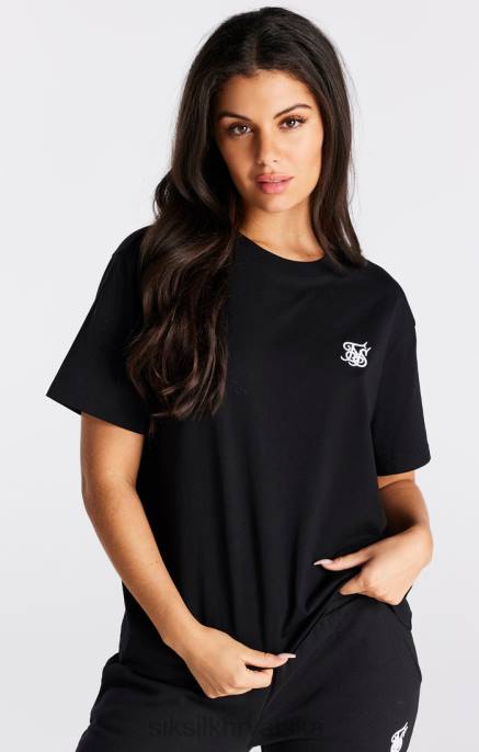 SikSilk žene crna esencijalna boyfriend majica D08840 odjeća