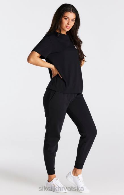 SikSilk žene crna esencijalna boyfriend majica D08840 odjeća