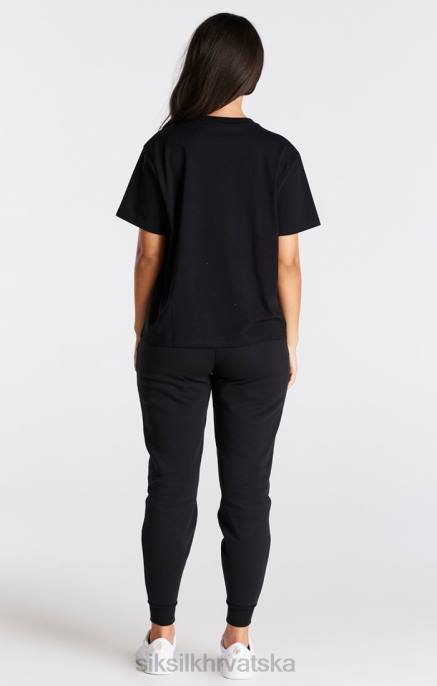 SikSilk žene crna esencijalna boyfriend majica D08840 odjeća