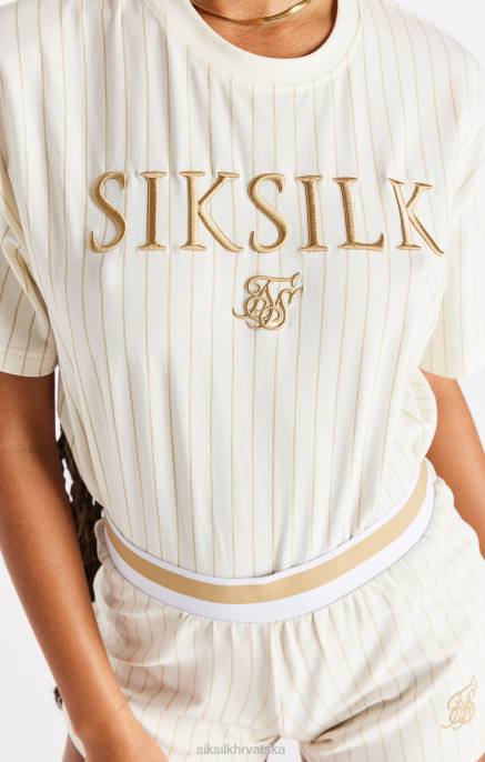 SikSilk žene ecru majica s prugama D08826 odjeća