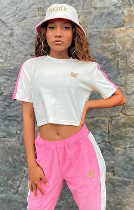 SikSilk žene kratke majice od ekru velura D08838 odjeća