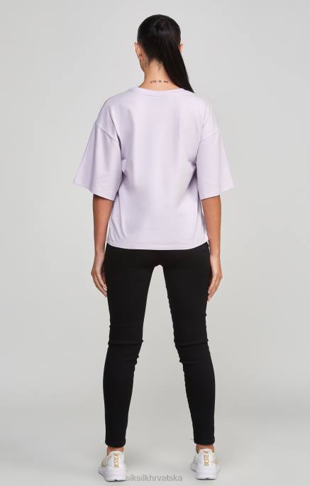 SikSilk žene ljubičasta skraćena majica s logotipom sveučilišta D08855 odjeća