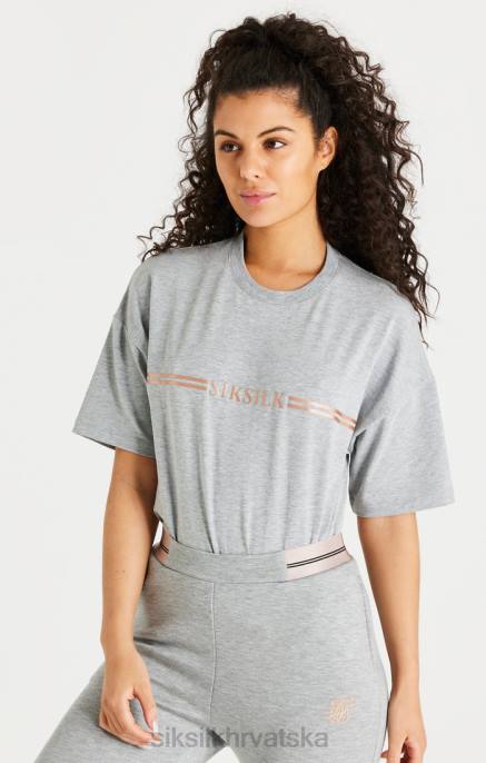 SikSilk žene majica kratkih rukava siva marl box D08872 odjeća