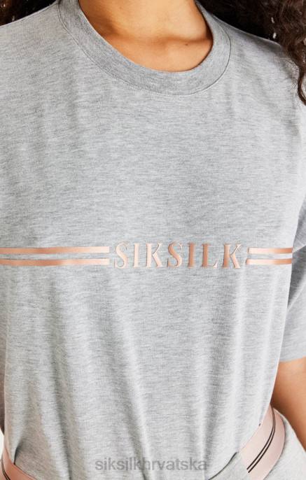 SikSilk žene majica kratkih rukava siva marl box D08872 odjeća