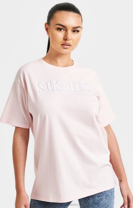SikSilk žene ružičasta izvezena boyfriend majica D08863 odjeća