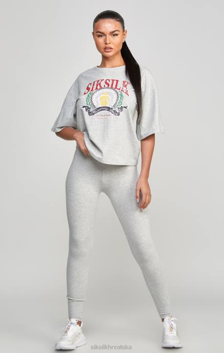 SikSilk žene sveučilišna majica sivog lapora D08857 odjeća
