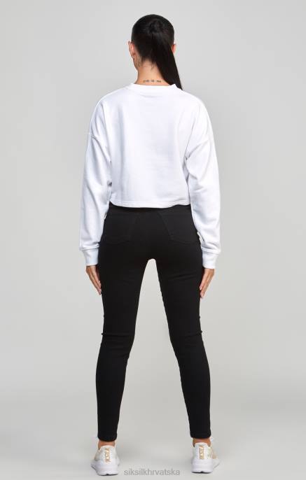 SikSilk žene bijela sveučilišna majica D08884 odjeća