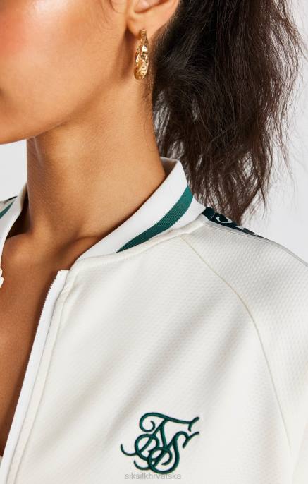 SikSilk žene bomber ekru trake D08889 odjeća