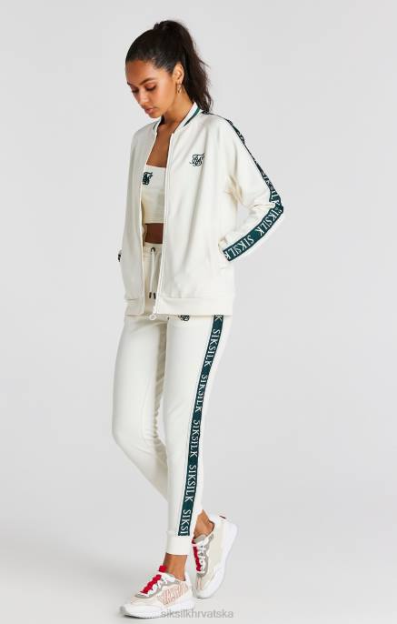 SikSilk žene bomber ekru trake D08889 odjeća
