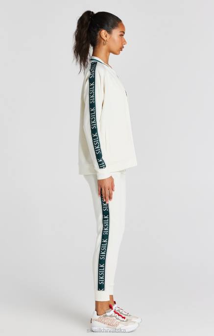 SikSilk žene bomber ekru trake D08889 odjeća