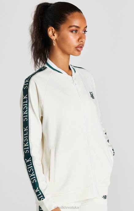 SikSilk žene bomber ekru trake D08889 odjeća