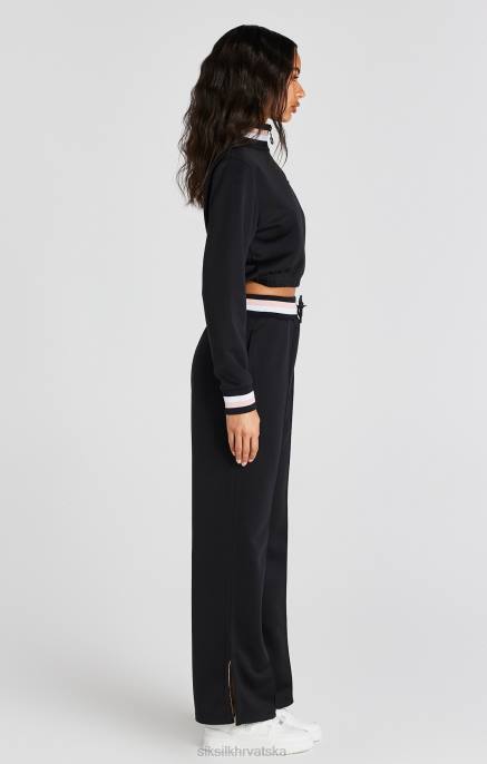 SikSilk žene crni vrhunski 1/4 zip track gornji dio D08875 odjeća