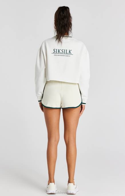 SikSilk žene ecru crop majica D08878 odjeća