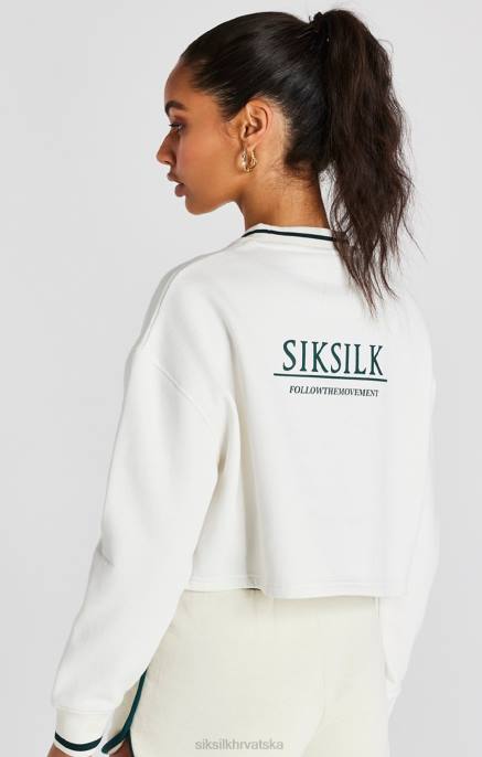 SikSilk žene ecru crop majica D08878 odjeća
