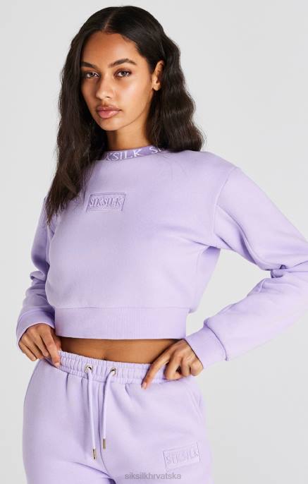 SikSilk žene lila crop sweatshirt D08882 odjeća