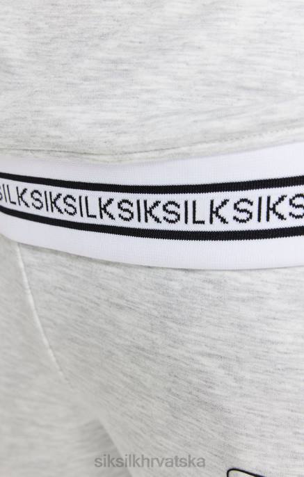 SikSilk žene sivi lapor 1/4 zip track top D088118 odjeća
